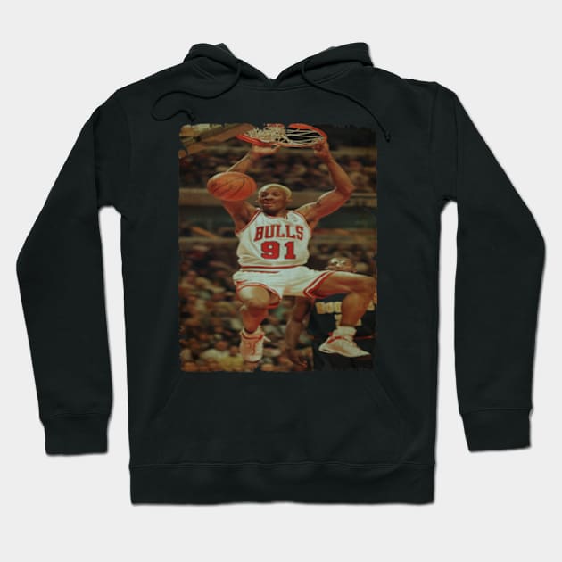 Dennis Rodman - Chicago Bulls Dunk Vintage Hoodie by CAH BLUSUKAN